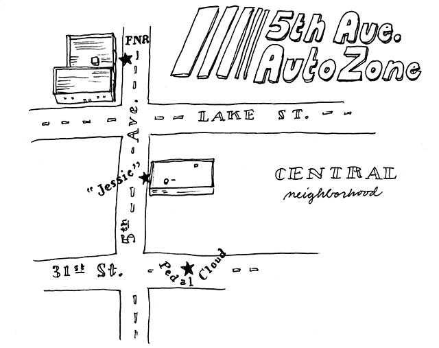 map of lake street auto places