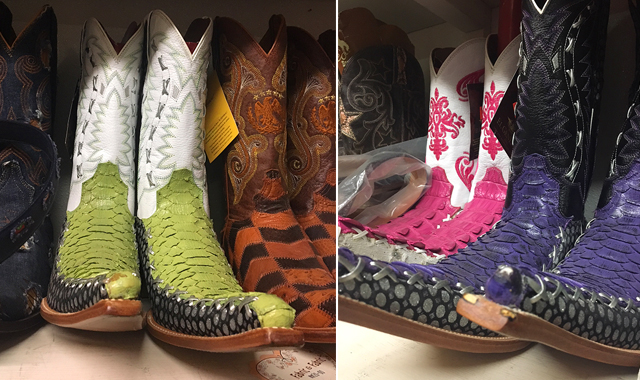Cowboy boots for sale at Mi Pueblito in Long Prairie.