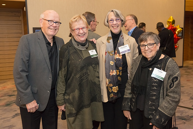 Event sponsors Joe and Lois Duffy, Patricia Mitchell, and event sponsor/board member Fran Davis