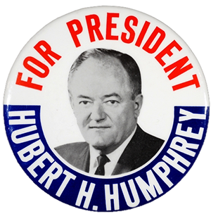 Κουμπί καμπάνιας προεδρικών εκλογών Hubert H. Humphrey 1968