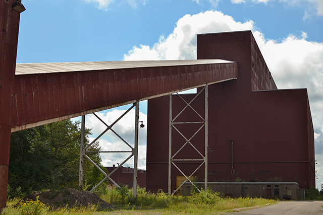 Leftover structures from an old LTV Steel taconite facility