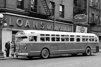 historical photo of twin city lines bus