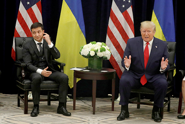 Ukraine's President Volodymyr Zelenskiy, President Donald Trump
