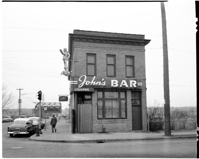 historical photo of johns bar