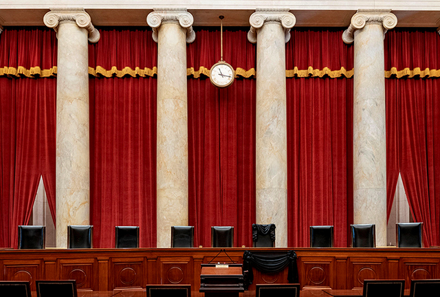 An interior view of the Supreme Court