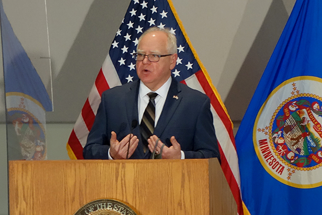 Gov. Tim Walz and other governors are calling for Congress to adopt another COVID-19 relief bill.