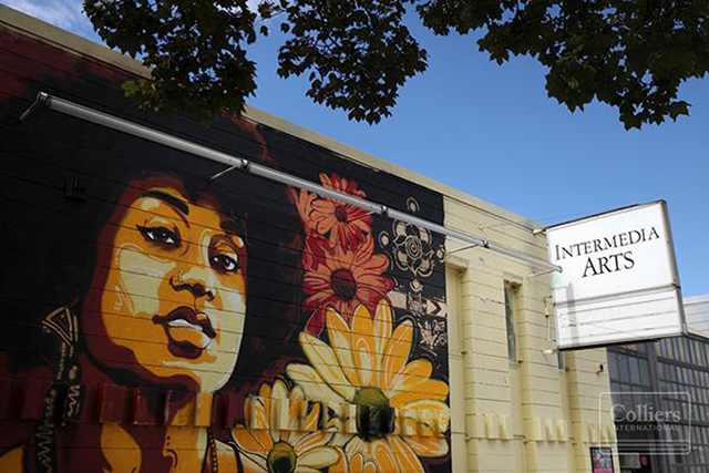 Covered with art and graffiti, the Intermedia Arts Building was a Minneapolis landmark.