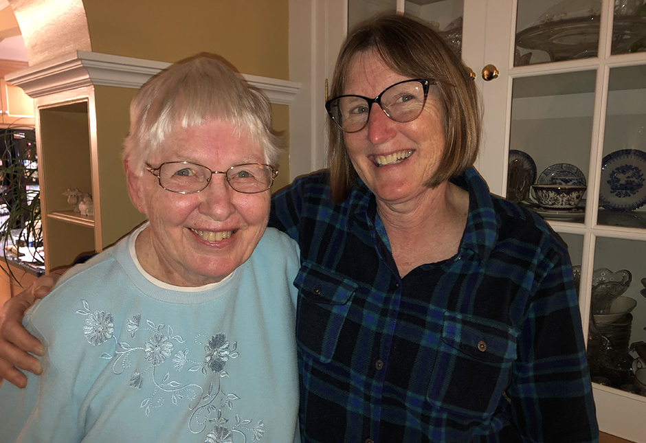 Karin Johnson, right, and her mother, Dorothy.