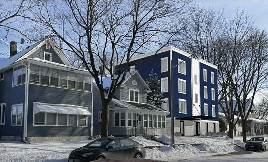 Cody Fischer’s four-story building proposal will offer a mix of studio and one-bedroom apartments in the heart of Northeast Minneapolis.