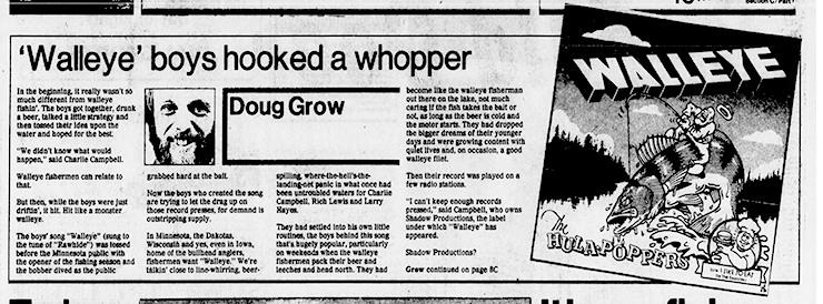 The Star Tribune menulis "Walleye" pada 8 Juni 1986.