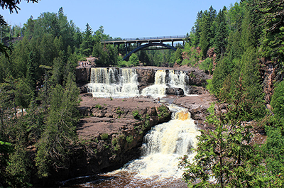 Lower and upper Gooseberry Falls