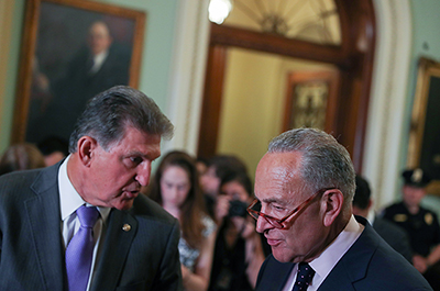 Sen. Joe Manchin and Senate Majority Leader Chuck Schumer