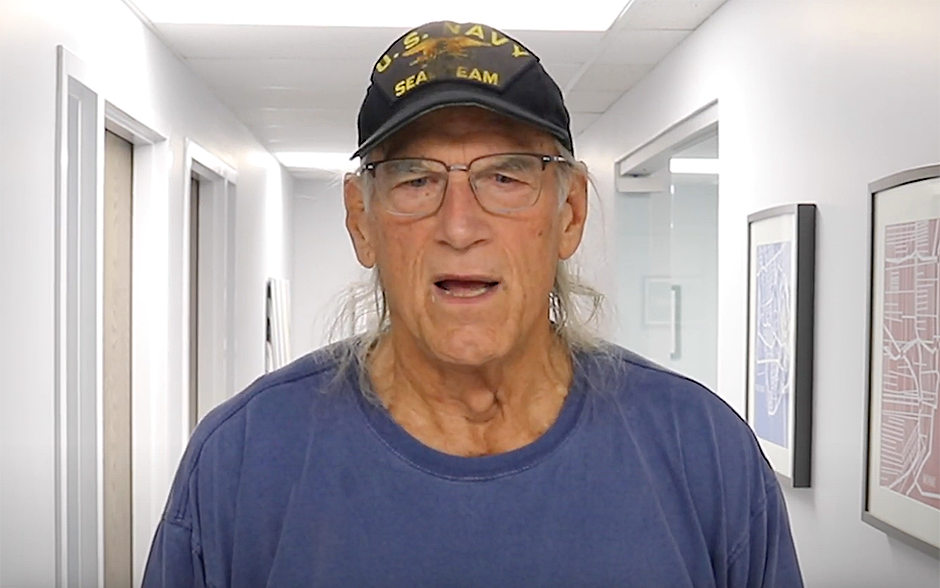 Former Minnesota Governor Jesse Ventura in a screen shot from a video endorsement of Gov. Tim Walz.
