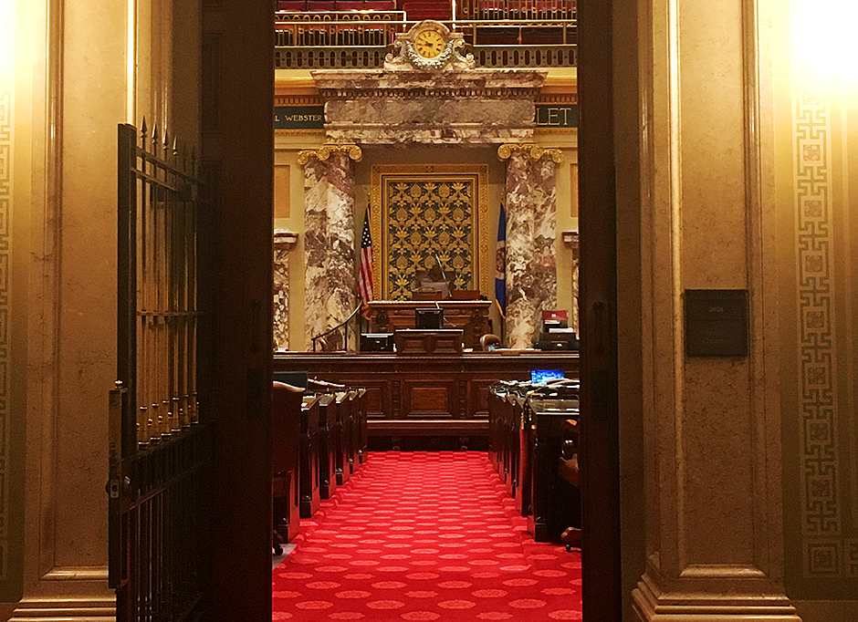 The floor of the Minnesota Senate