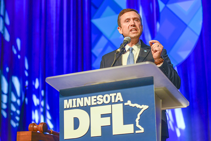 Chair Ken Martin shown during the 2022 DFL Convention.