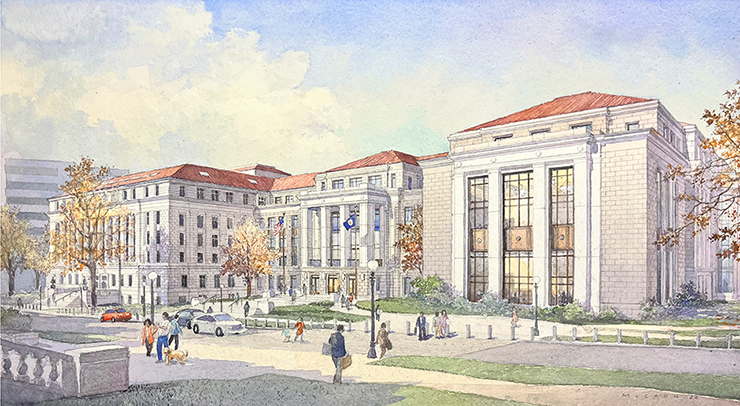 Minnesota State Office Building proposed exterior view from the northeast