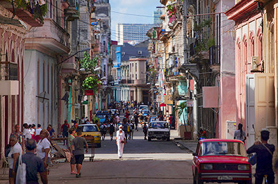 A street view in Havana, Cuba.
