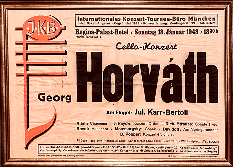 A Munich 1948 recital poster.