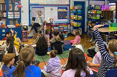 Taryn Snyder welcomes her third graders to a new week of school at Boston Teachers Union Pilot School, one of about 300 schools around the country that identify as “teacher powered.”