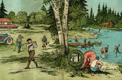 Cover of "Minnesota’s Ten Thousand Lakes: the Nation’s Summer Playground" brochure, ca. 1926.