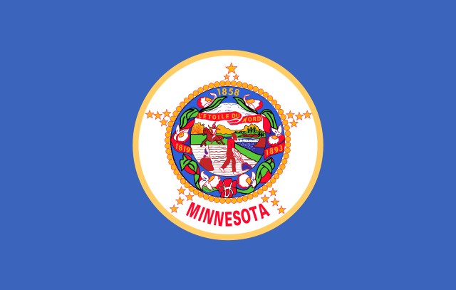 The design of the Minnesota state flag adopted in 1983.