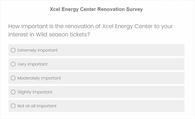 Xcel Energy Center renovation survey