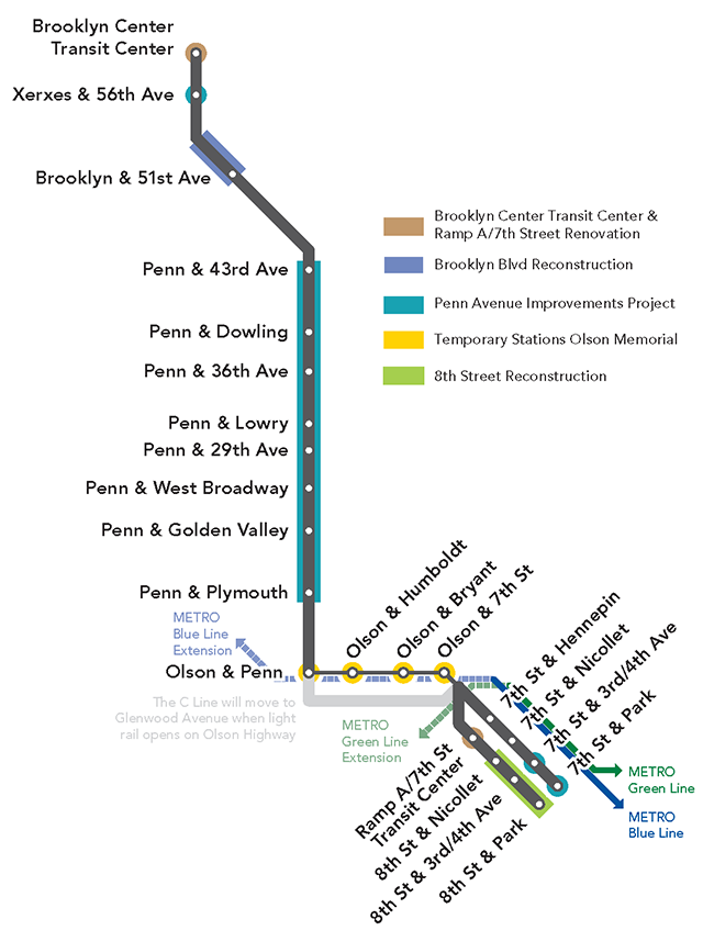 Proposed C-Line route