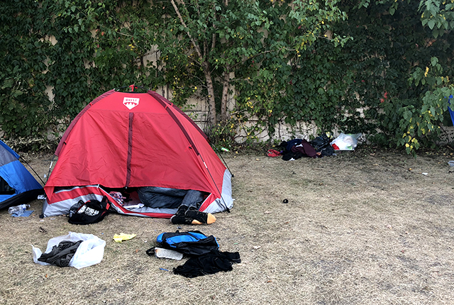 Hiawatha homeless encampment