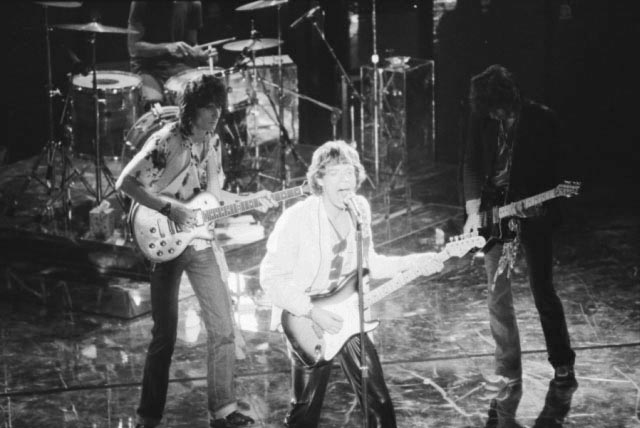 The Rolling Stones during a 1978 performance.