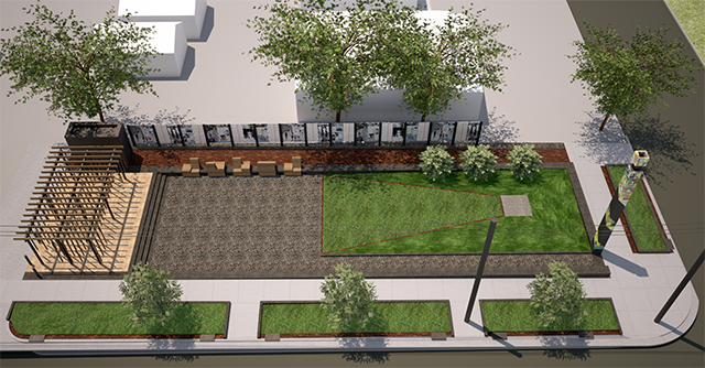 A rendering of the proposed Rondo Commemorative Plaza.