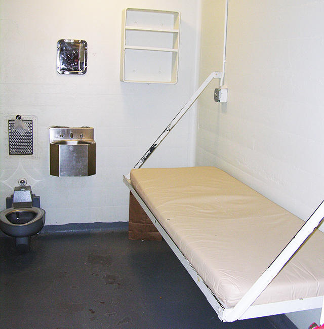 An image of a segregation cell in a Minnesota prison.