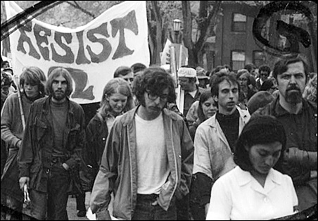 Members of the Minnesota 8 march in a Vietnam War protest. 