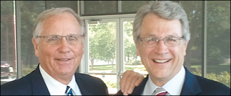 Arne Carlson and Tom Horner today embarked on a three-stop endorsement tour.