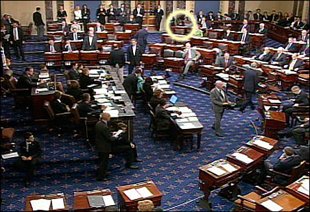 Floor of U.S. Senate chamber, October 1, 2008
