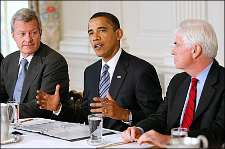 Sen. Max Baucus, President Obama, Sen. Christopher Dodd