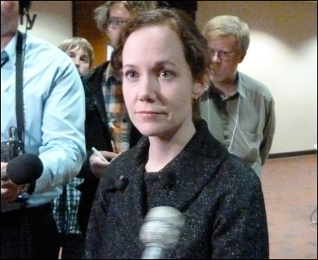 Hennepin County Elections Manager Rachel Smith tried to keep recount proceedings moving.