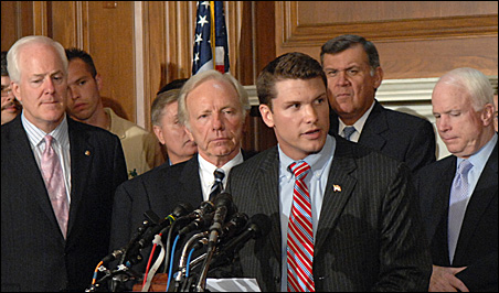 Peter Hegseth with members of Congress