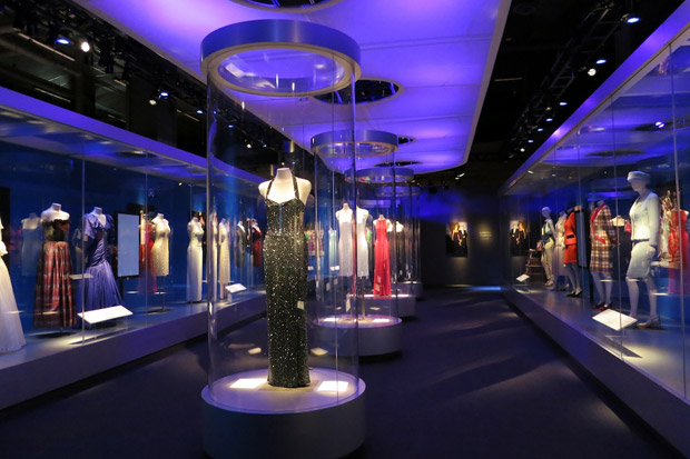 An exhibition of Princess Diana's gowns at the Mall of America